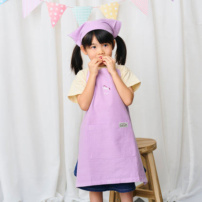 アビチュアル バンダナ・巾着付きキッズエプロンセット Mサイズ（100～130cm） ディアー ネイビー