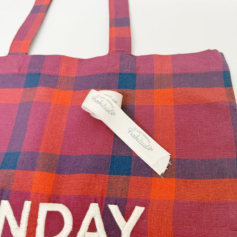 【EC限定】アビチュアル SUNDAY 刺繍トートバッグ レッド【2026年SS新作】