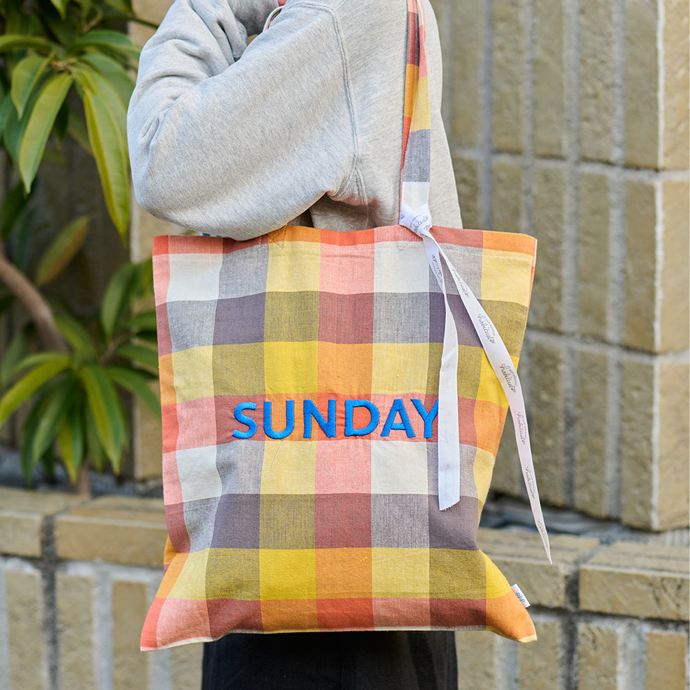 【EC限定】アビチュアル SUNDAY 刺繍トートバッグ レッド【2026年SS新作】